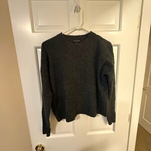 Banana Republic Charcoal Fuzzy Crewneck Sweater